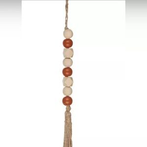 🌸 4 for $20 Bead Garland TAN BROWN 14” Wood Beads Tassel Tier Tray Table Decor